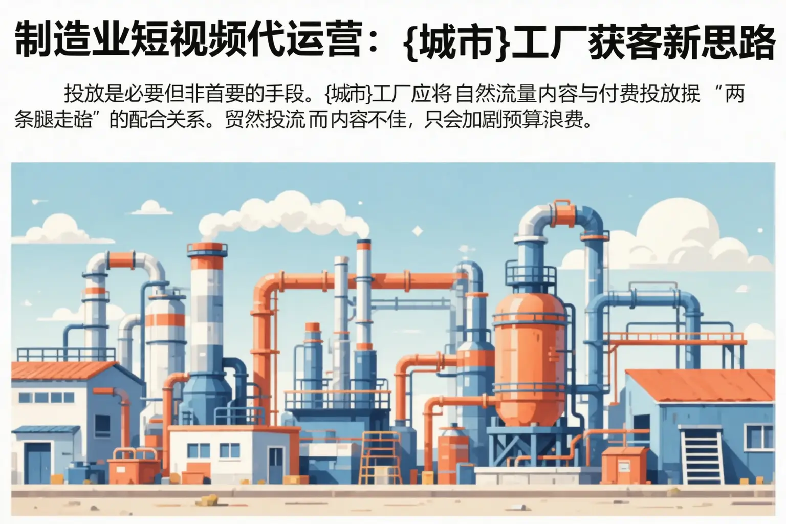 制造业短视频代运营:邯山工厂获客新思路